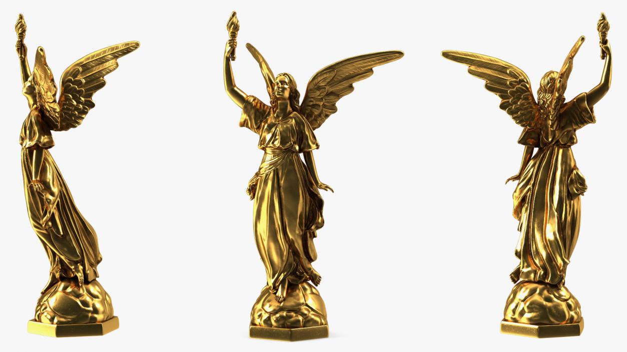 3D model Fantasy Gold Angel Statue