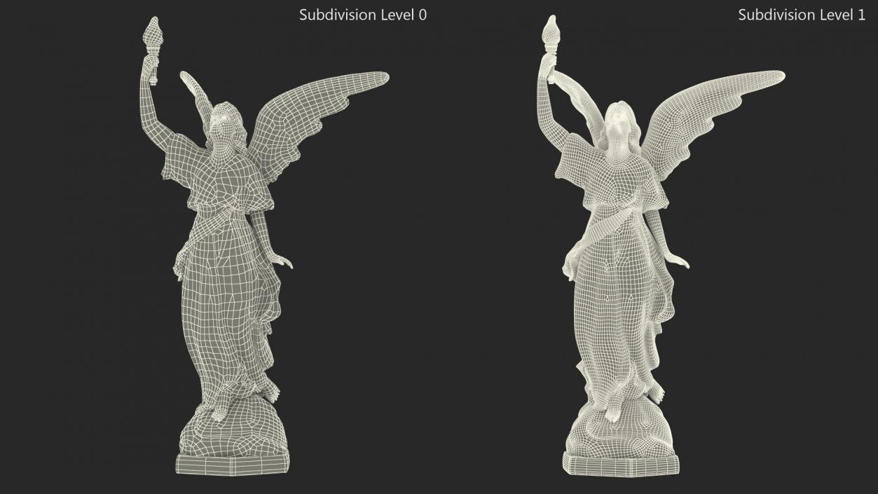 3D model Fantasy Gold Angel Statue