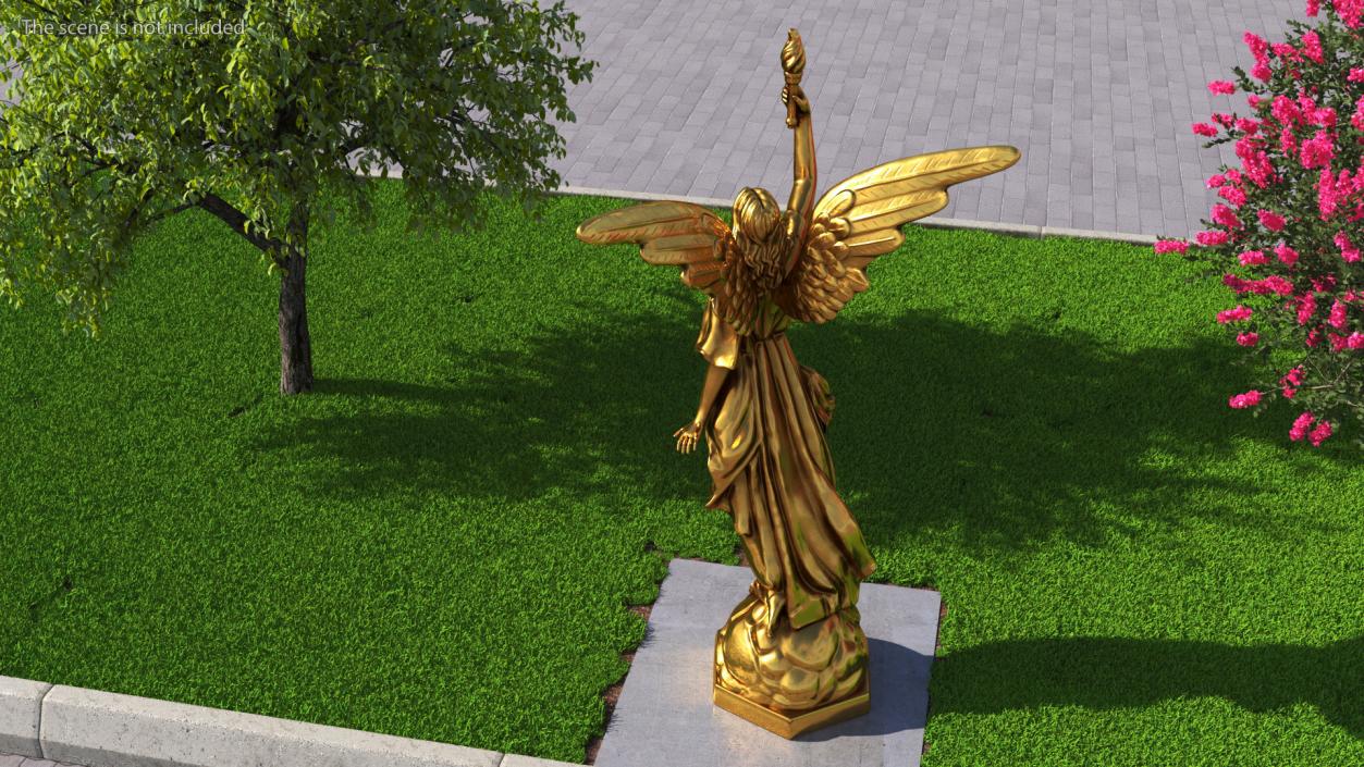 3D model Fantasy Gold Angel Statue