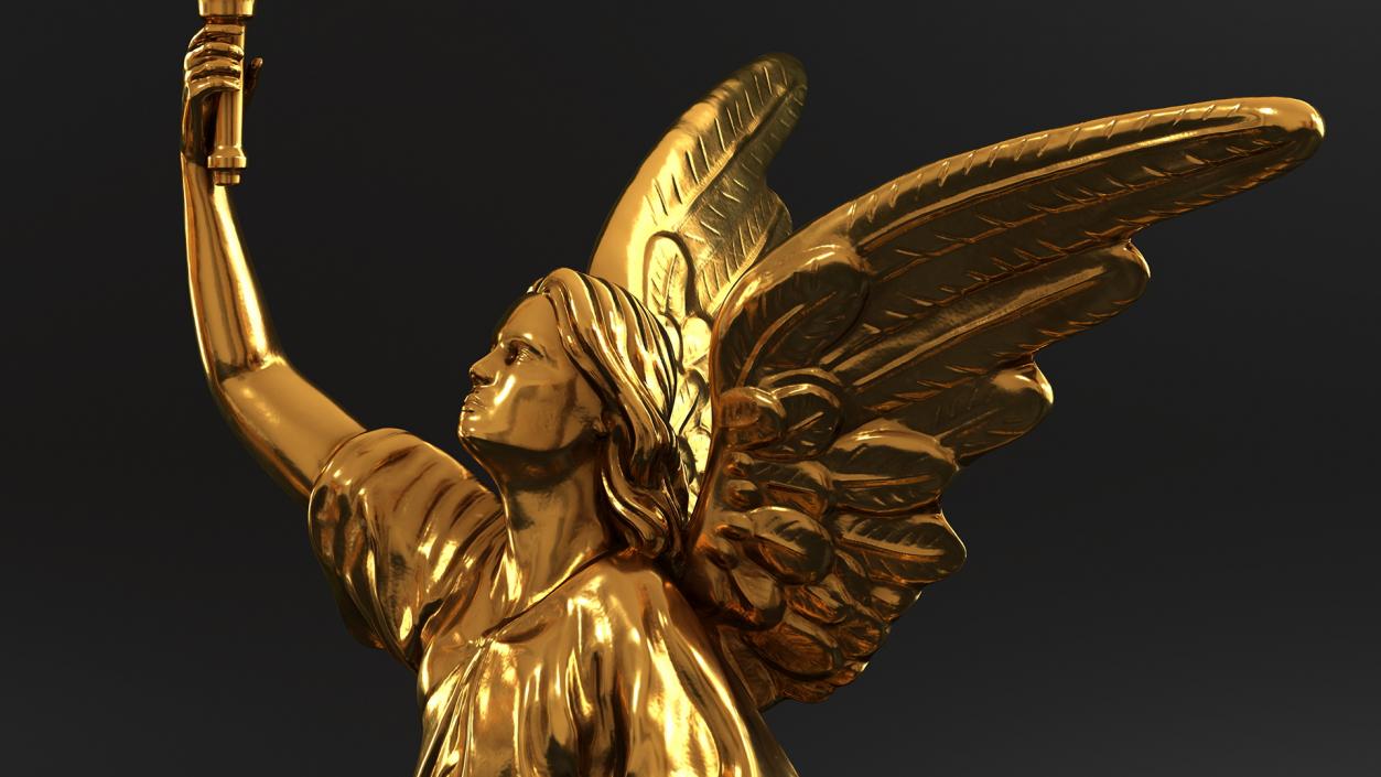 3D model Fantasy Gold Angel Statue