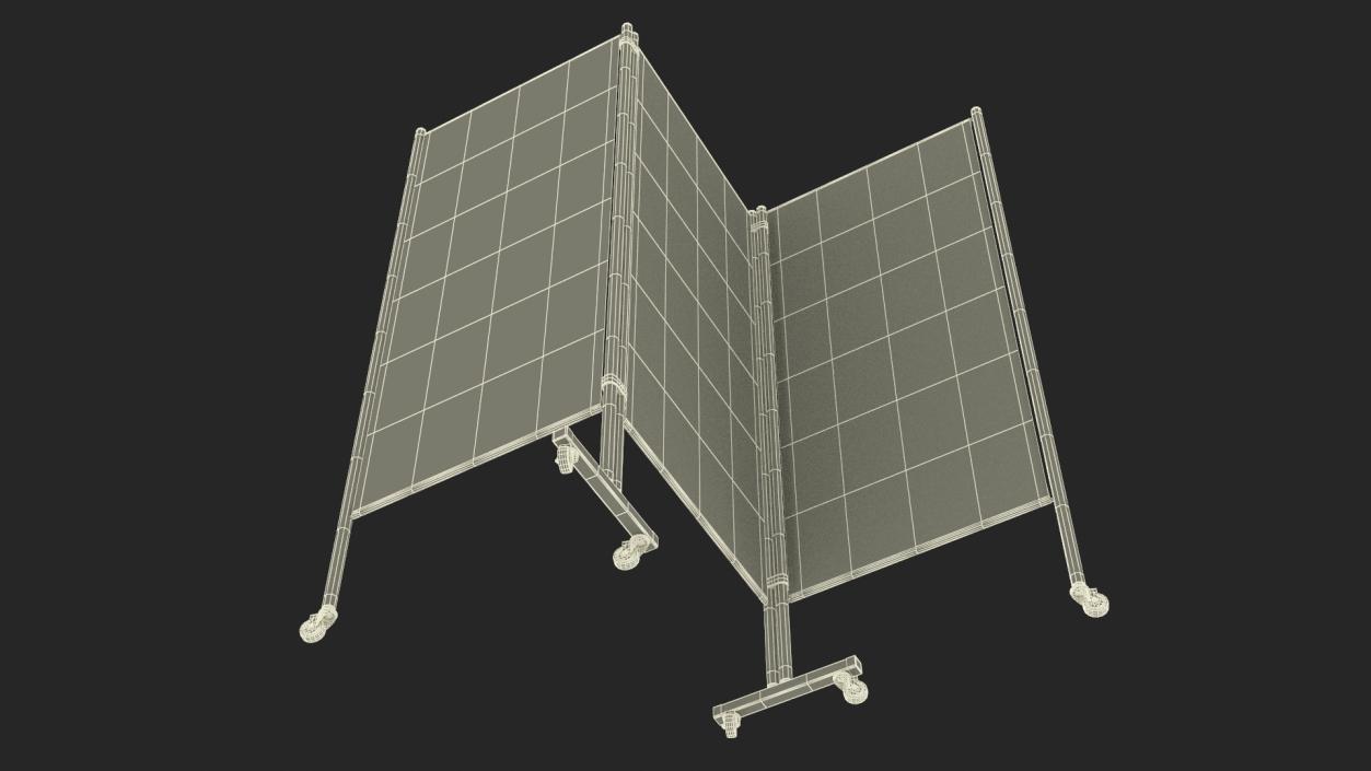 3D Mobile Folding Hospital Privacy Screen model