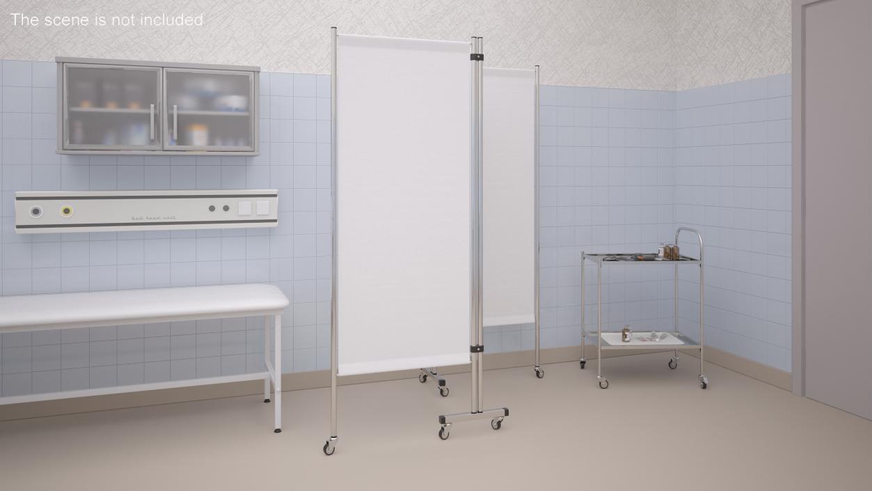 3D Mobile Folding Hospital Privacy Screen model