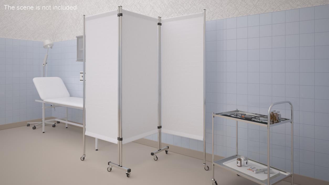 3D Mobile Folding Hospital Privacy Screen model