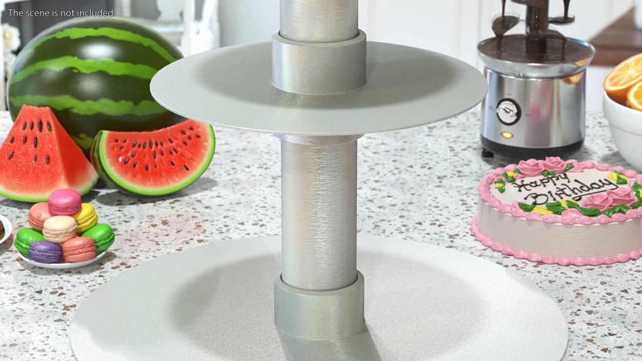 Three Tier Wedding Cake Stand 3D model