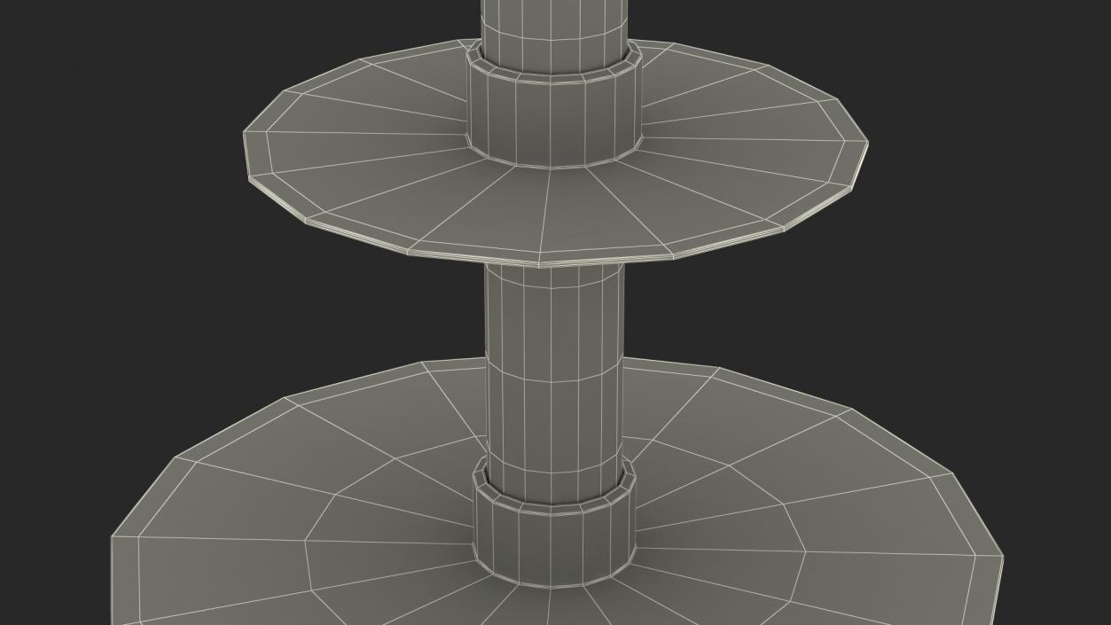 Three Tier Wedding Cake Stand 3D model