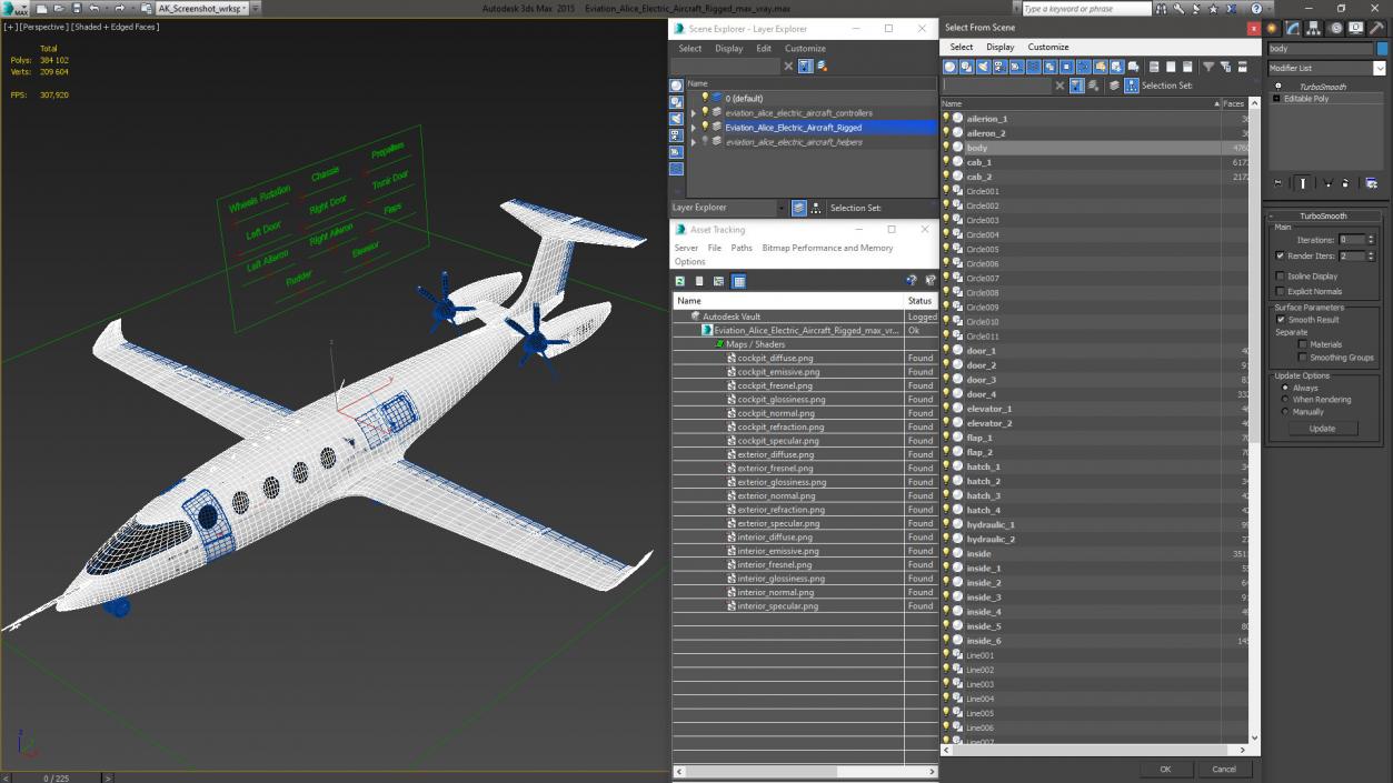 Eviation Alice Electric Aircraft Rigged(1) 3D