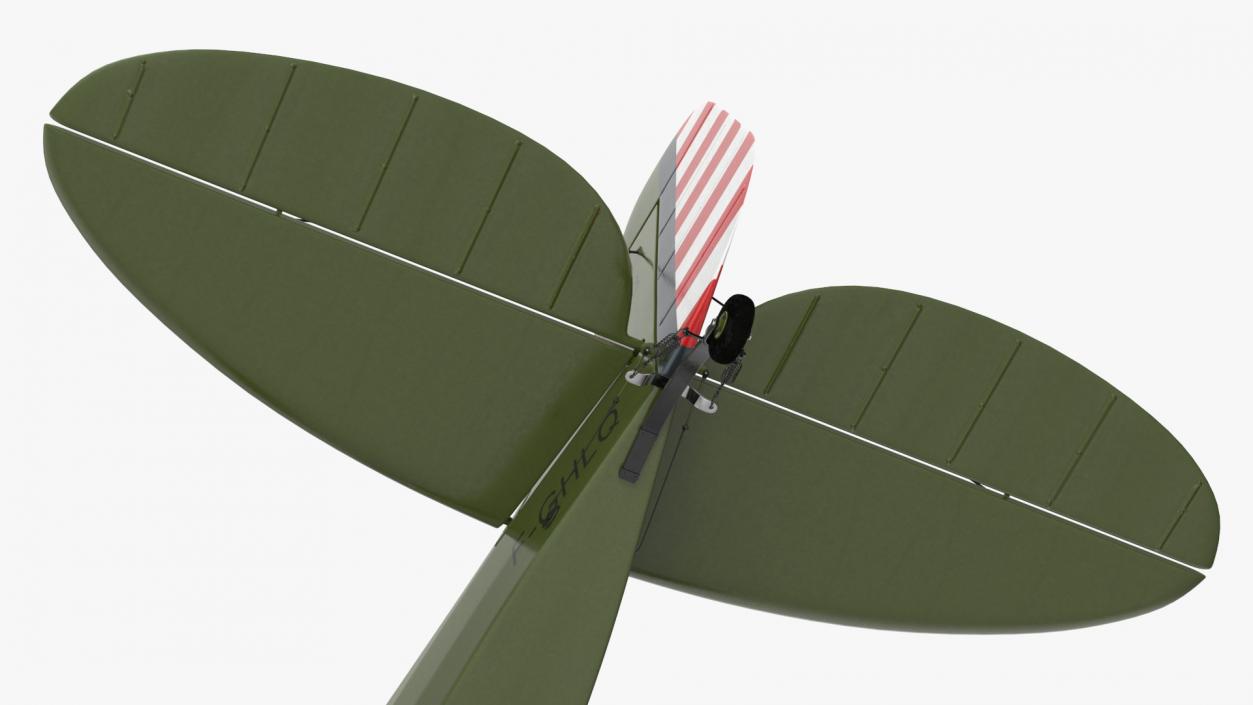 3D model Piper J-3 Cub Light Aircraft with Floats