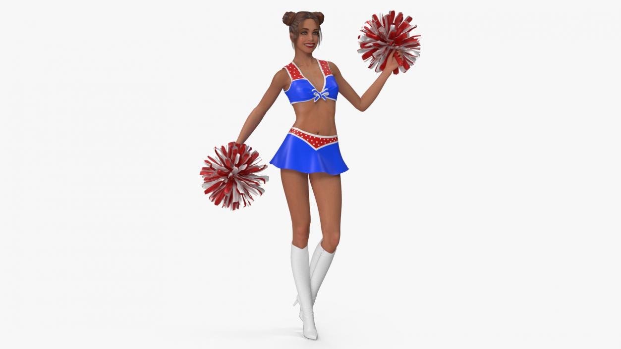 3D model Pompom Dancing European Female