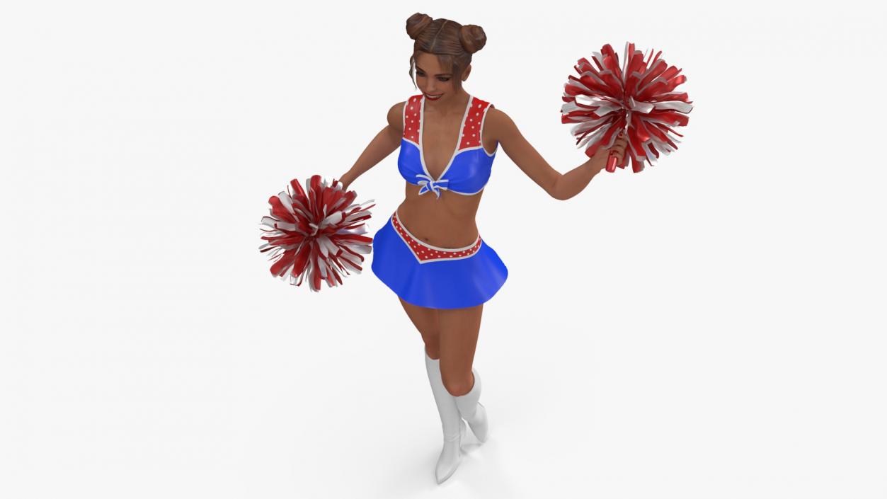 3D model Pompom Dancing European Female