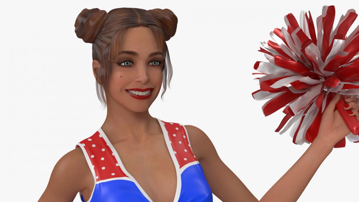 3D model Pompom Dancing European Female