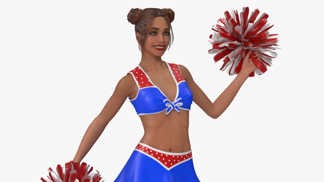 3D model Pompom Dancing European Female