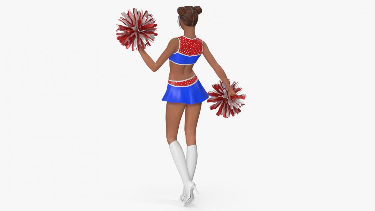 3D model Pompom Dancing European Female