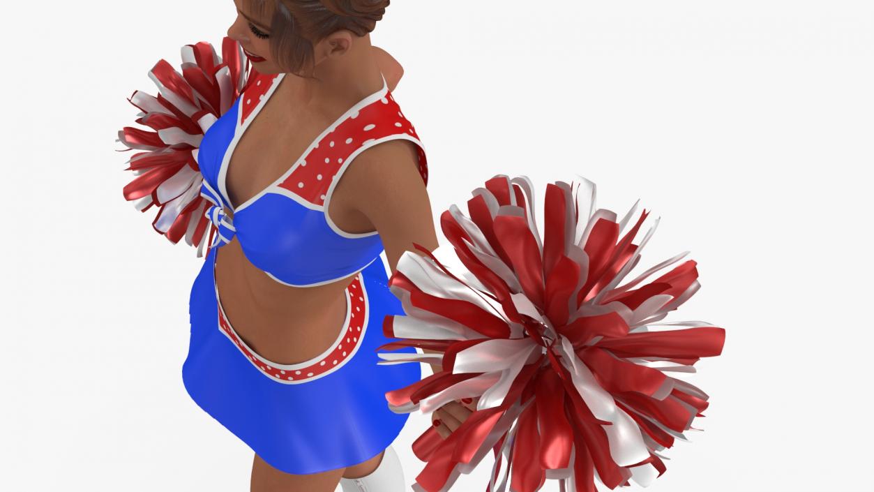 3D model Pompom Dancing European Female