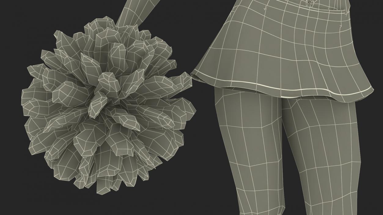 3D model Pompom Dancing European Female