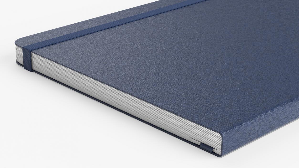 Hardcover Notebook with Bookmark Blue 3D