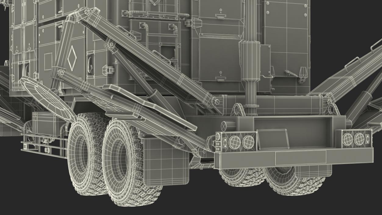 Patriot Camouflage AN MPQ53 Radar Set Rigged 3D model