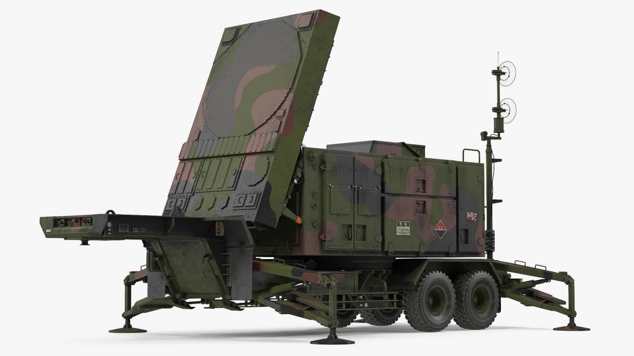 Patriot Camouflage AN MPQ53 Radar Set Rigged 3D model