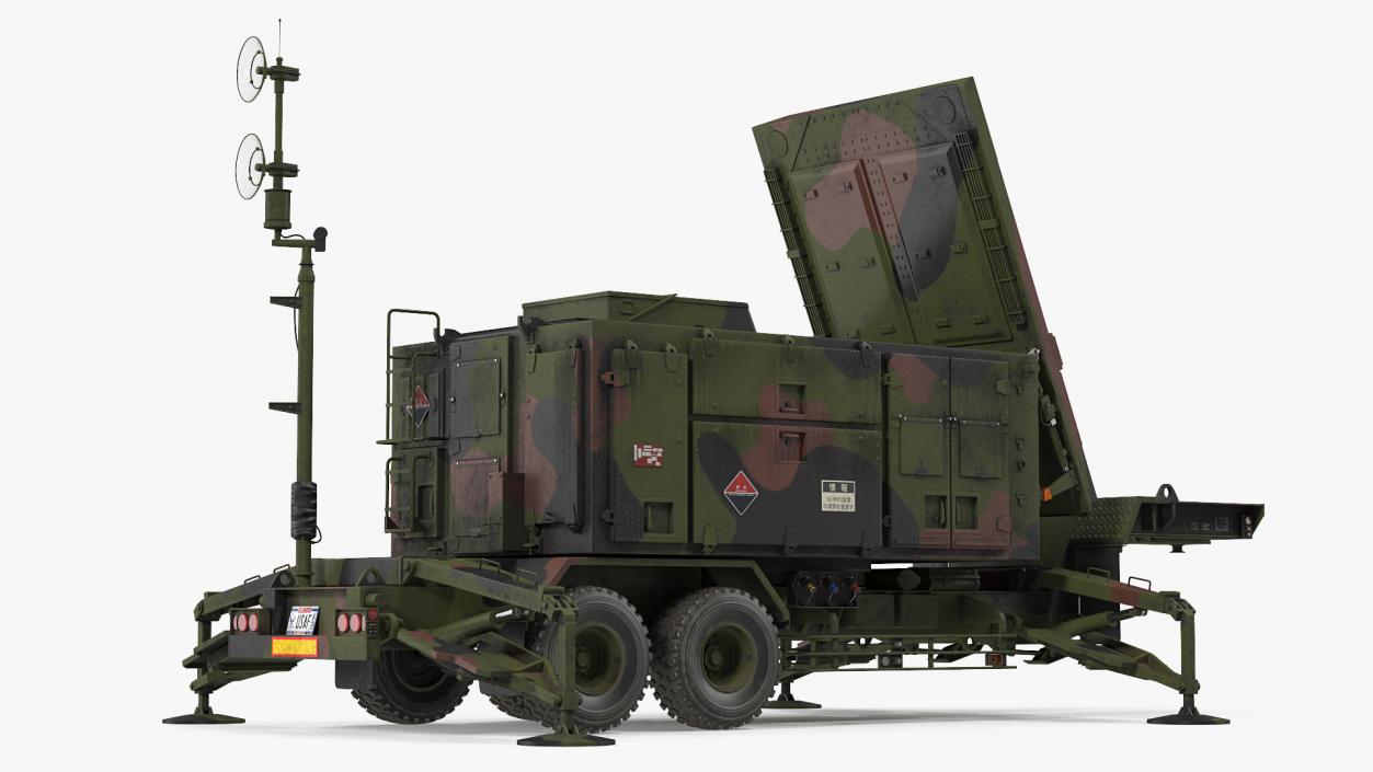 Patriot Camouflage AN MPQ53 Radar Set Rigged 3D model