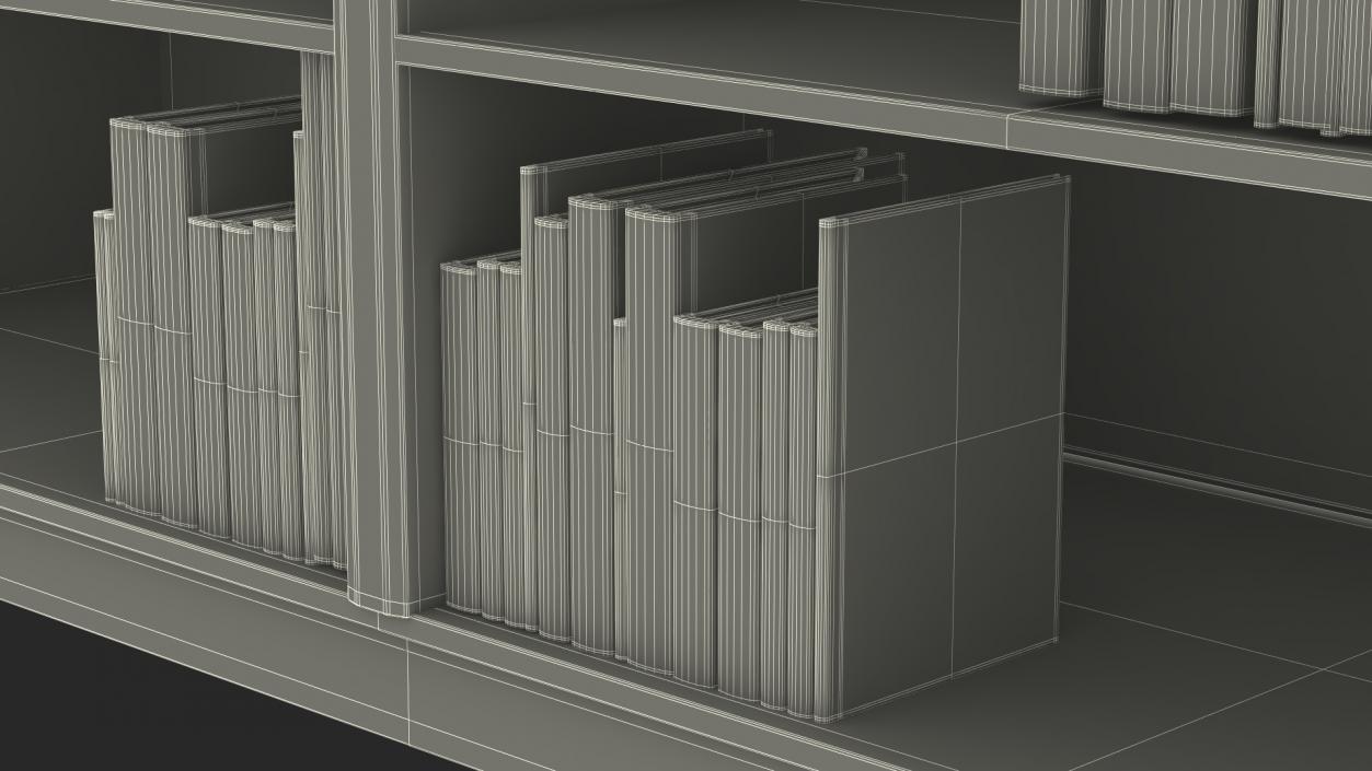 3D model Large Bookshelf