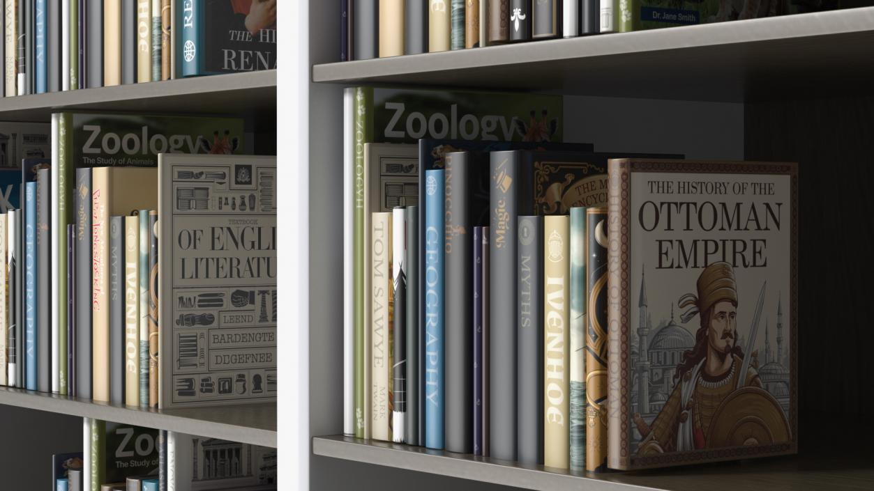 3D model Large Bookshelf