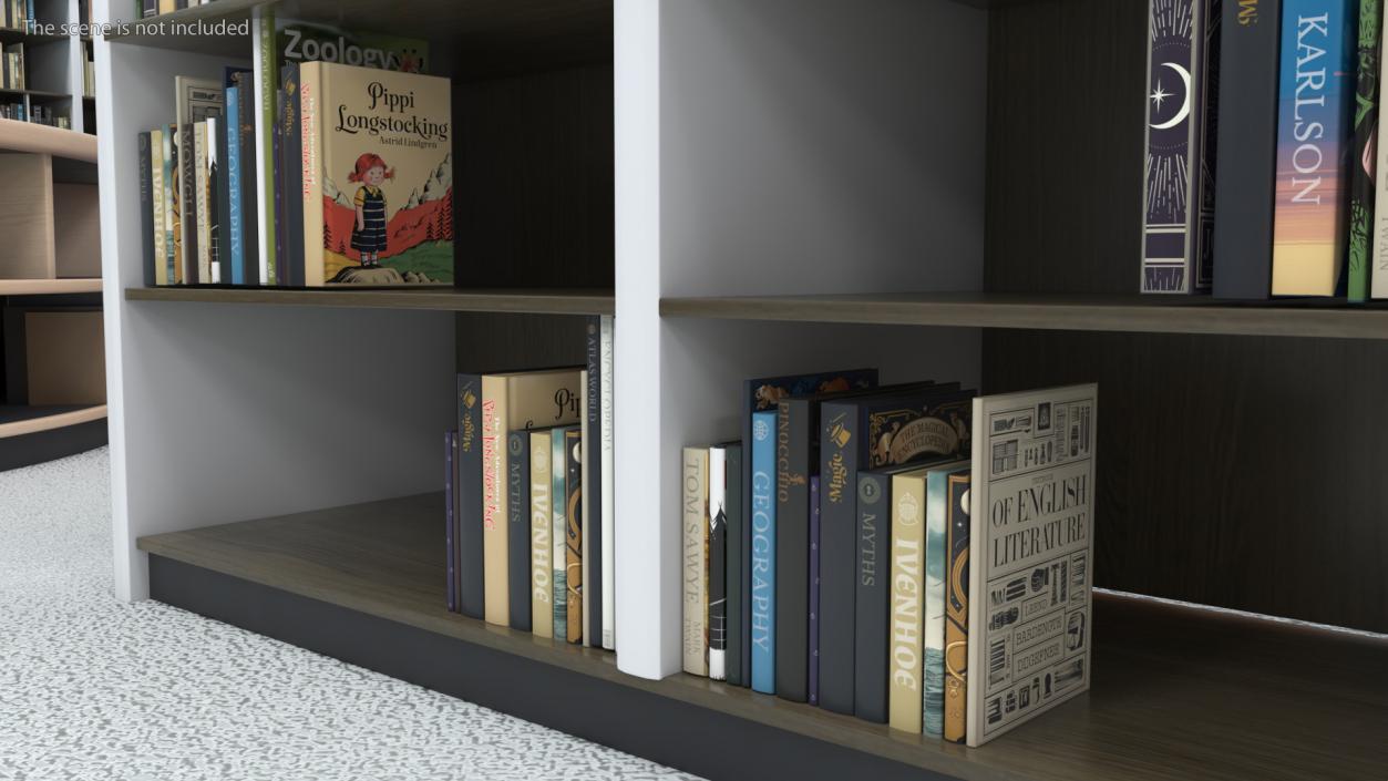 3D model Large Bookshelf