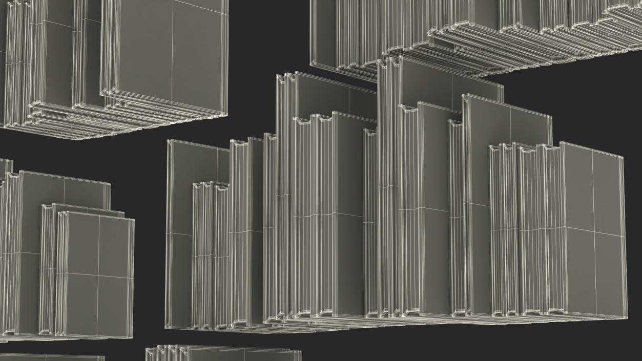 3D model Large Bookshelf