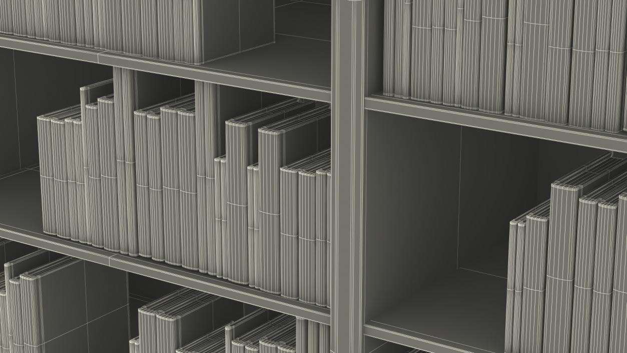 3D model Large Bookshelf