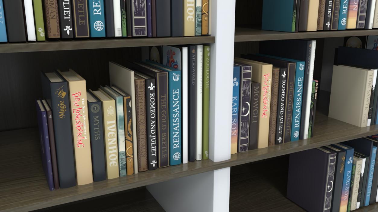 3D model Large Bookshelf