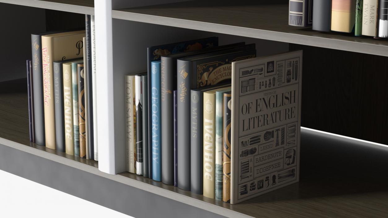 3D model Large Bookshelf