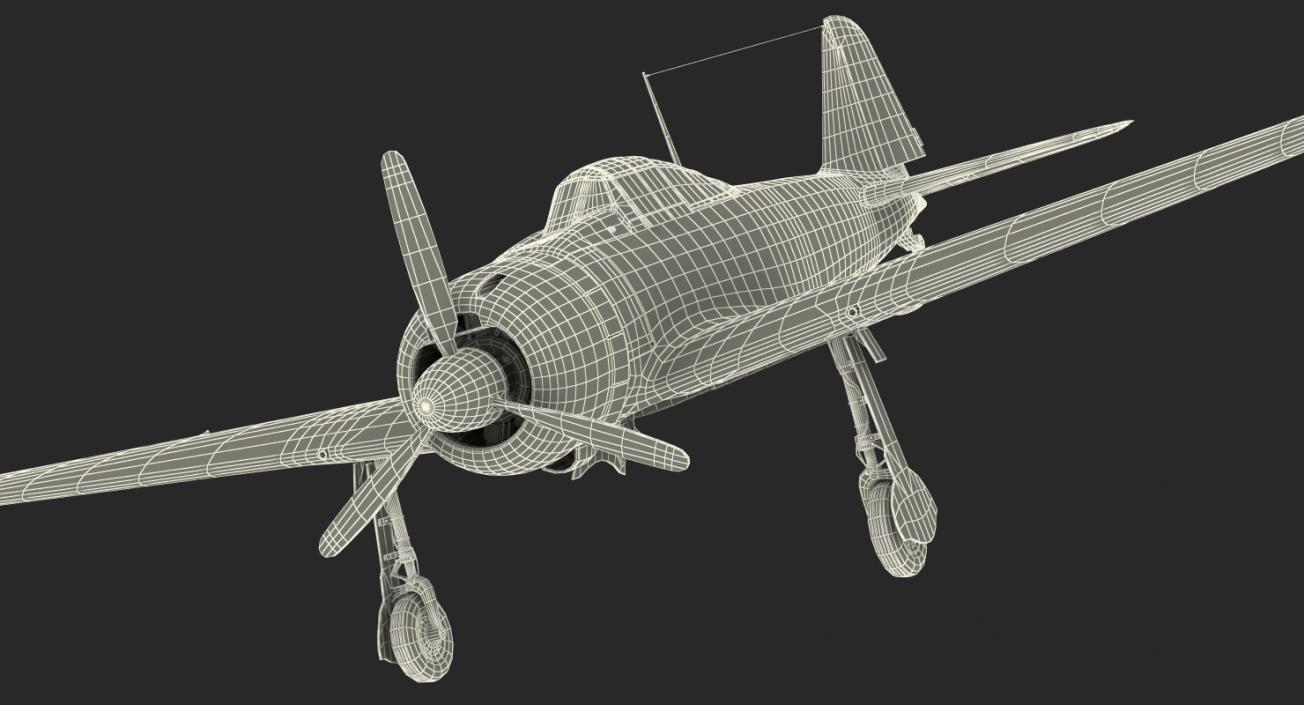 3D Fighter Aircraft A6M Zero Japanese Navy WWII Rigged