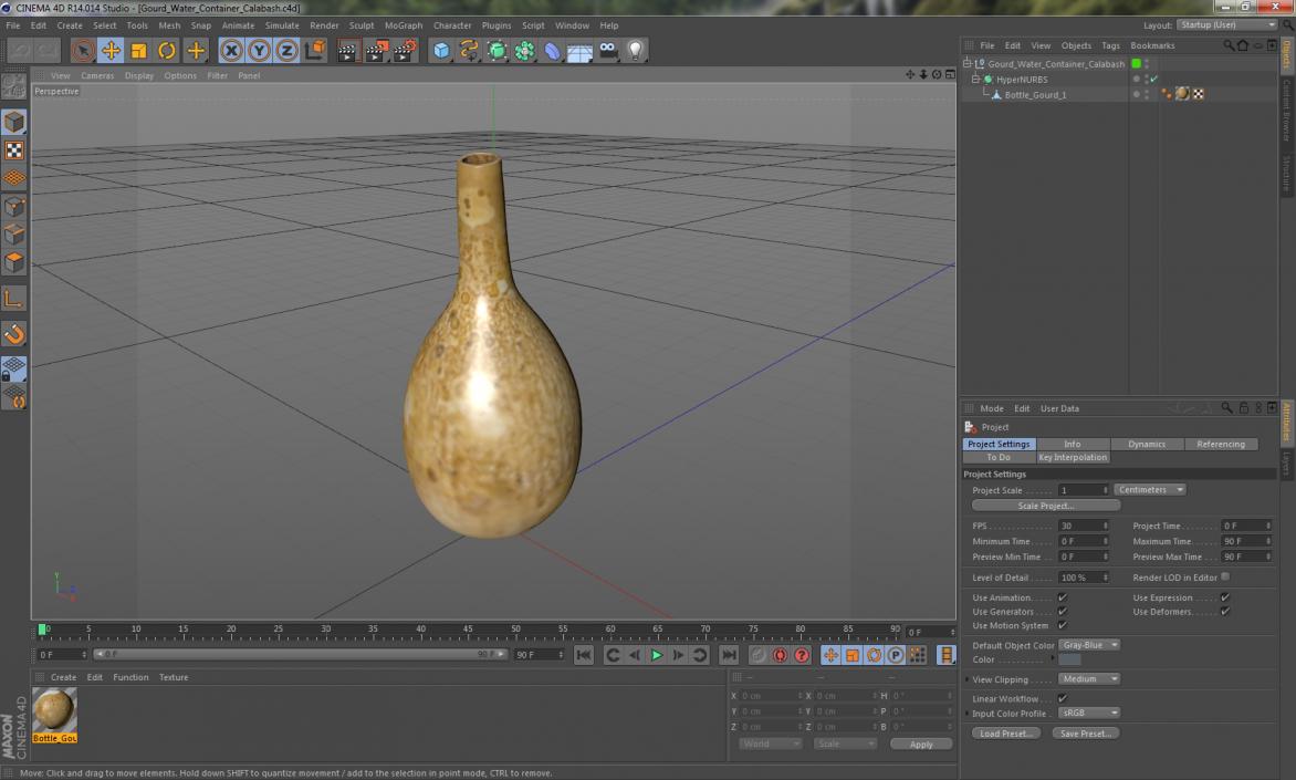 3D model Gourd Water Container Calabash