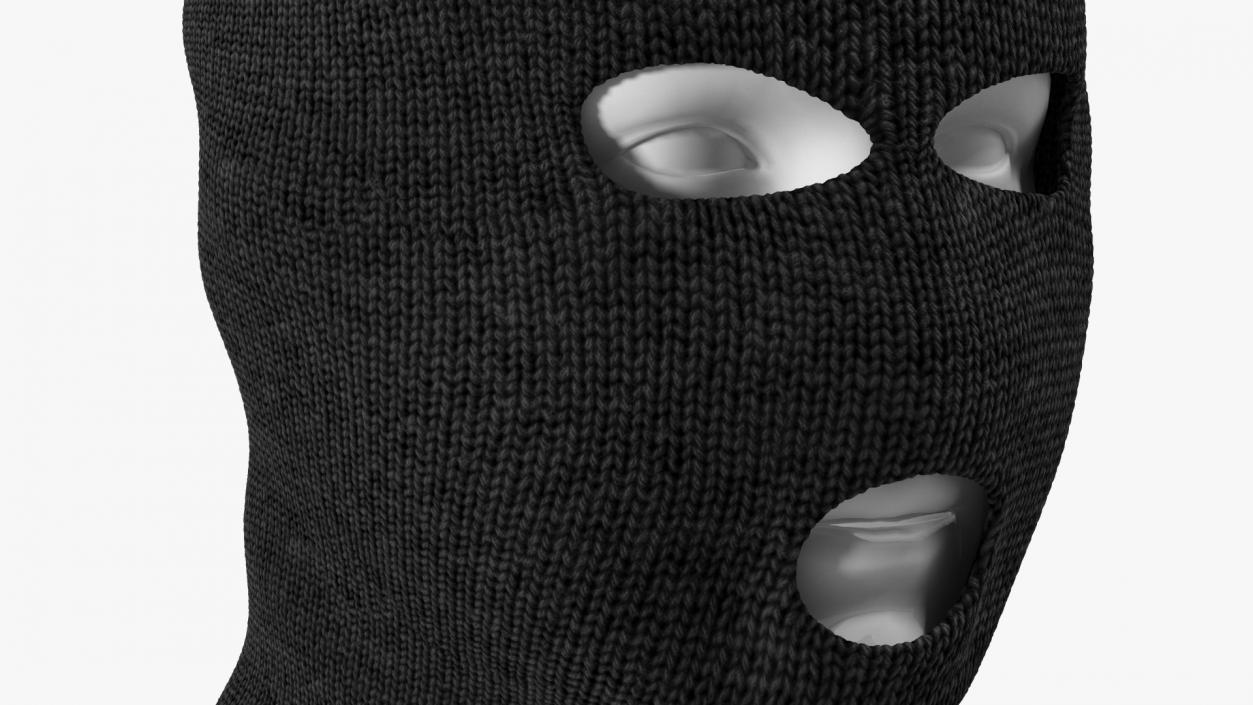 3D model Full Face 3 Hole Balaclava Ski Mask