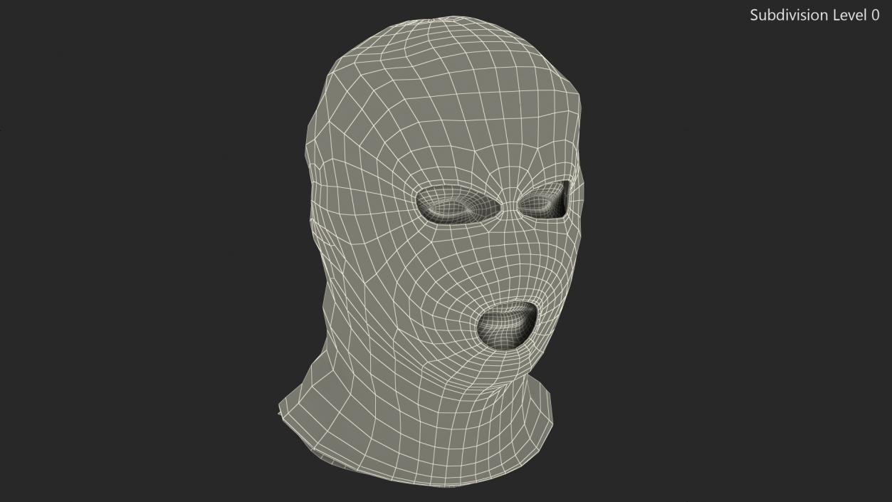 3D model Full Face 3 Hole Balaclava Ski Mask