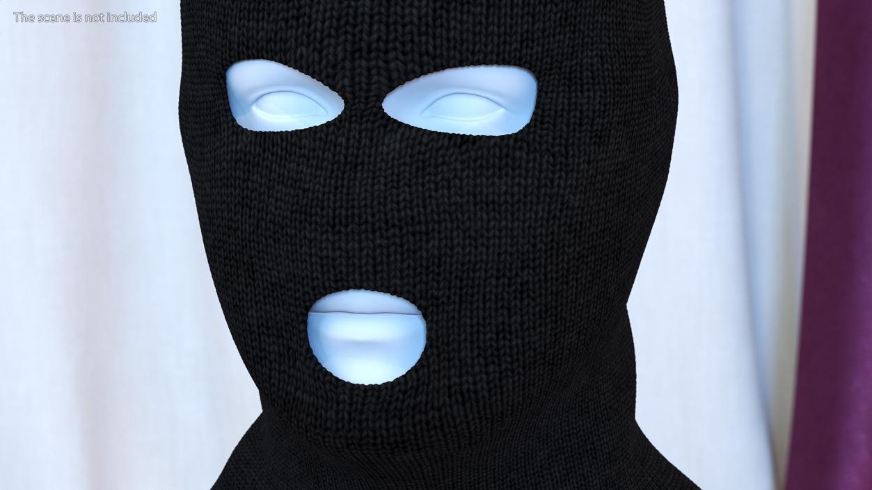 3D model Full Face 3 Hole Balaclava Ski Mask