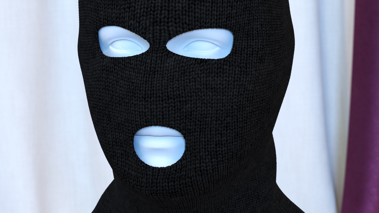 3D model Full Face 3 Hole Balaclava Ski Mask