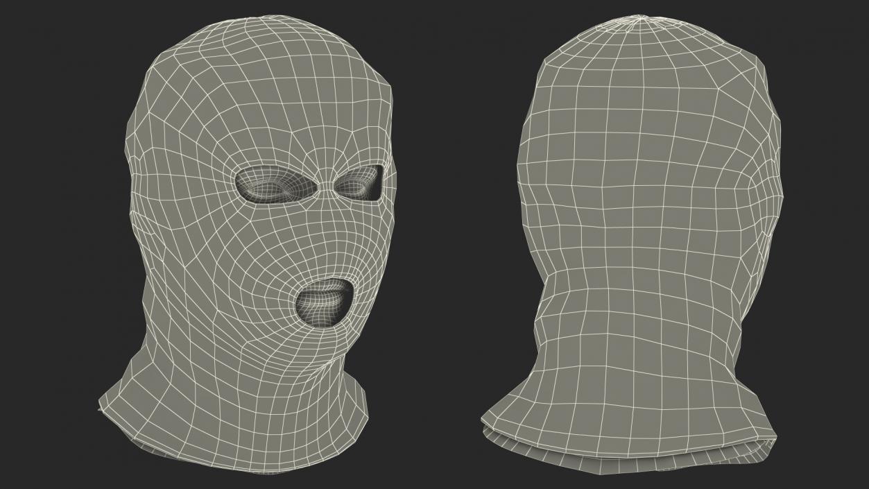 3D model Full Face 3 Hole Balaclava Ski Mask