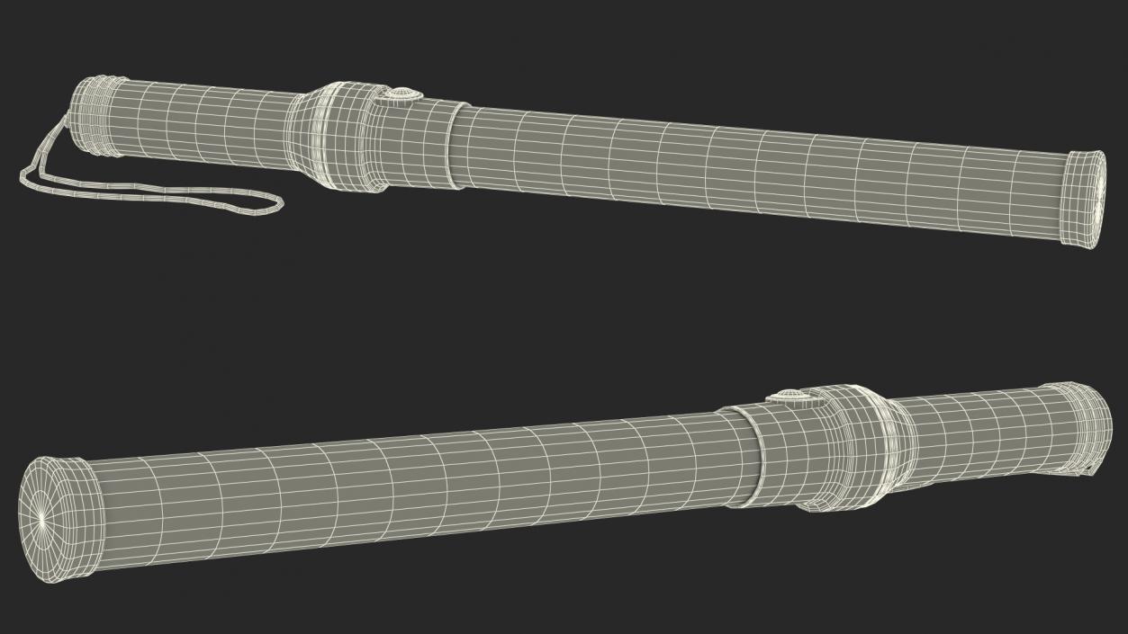 LED Traffic Control Police Baton switched On 3D model