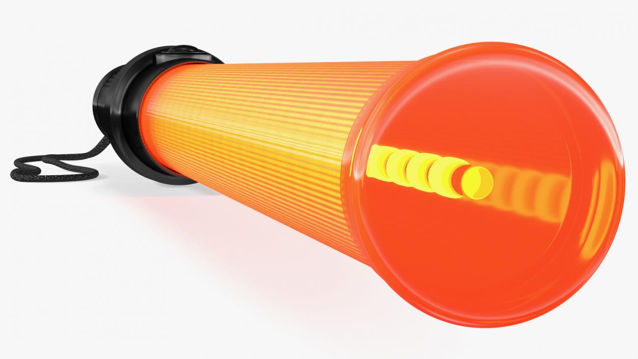 LED Traffic Control Police Baton switched On 3D model