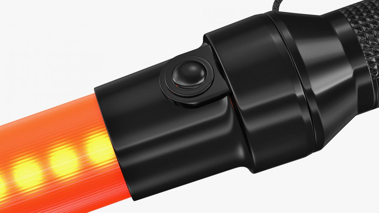 LED Traffic Control Police Baton switched On 3D model