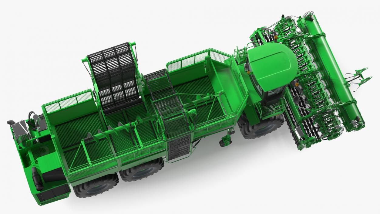 Beet Harvesting Machine Green 3D model