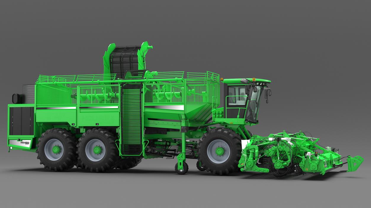 Beet Harvesting Machine Green 3D model