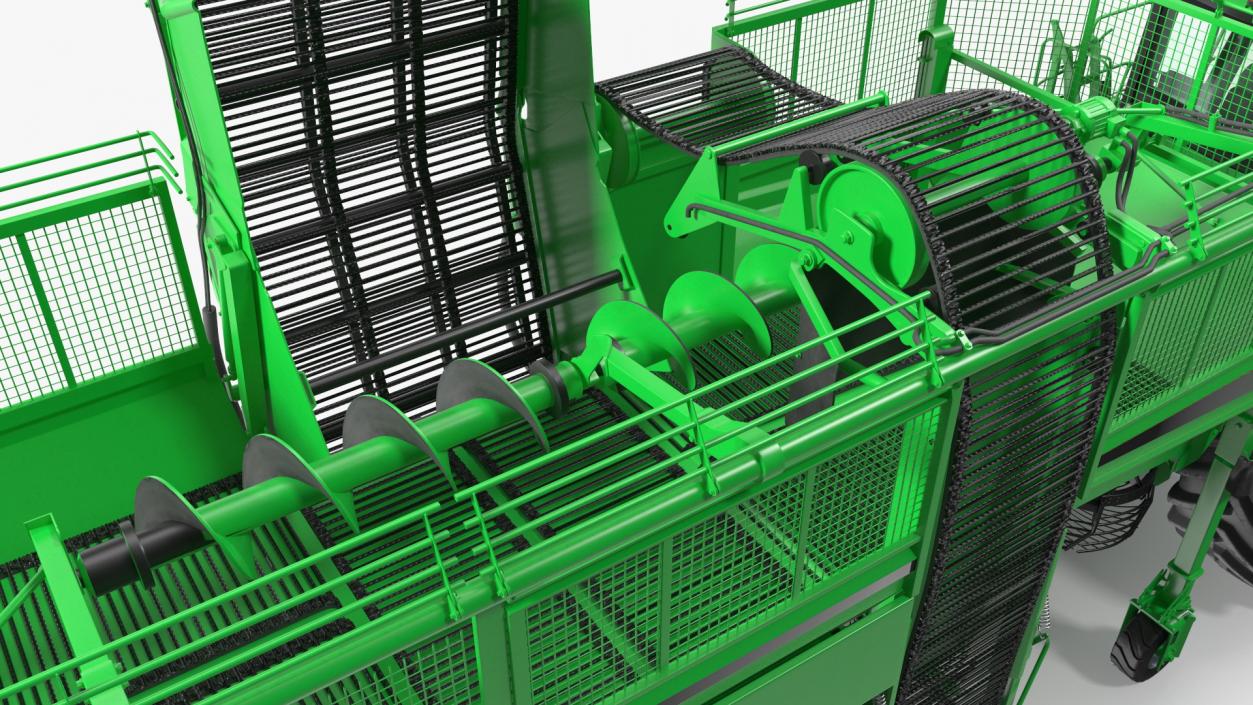 Beet Harvesting Machine Green 3D model