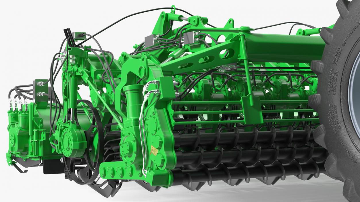 Beet Harvesting Machine Green 3D model