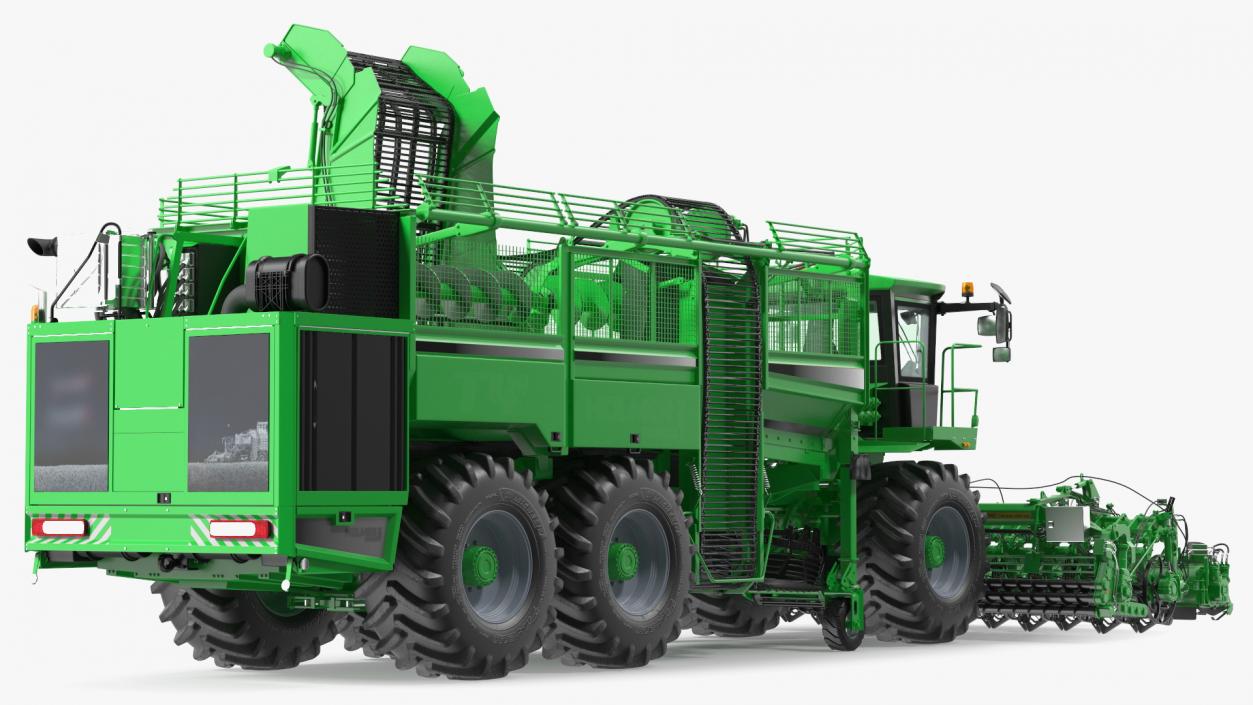 Beet Harvesting Machine Green 3D model