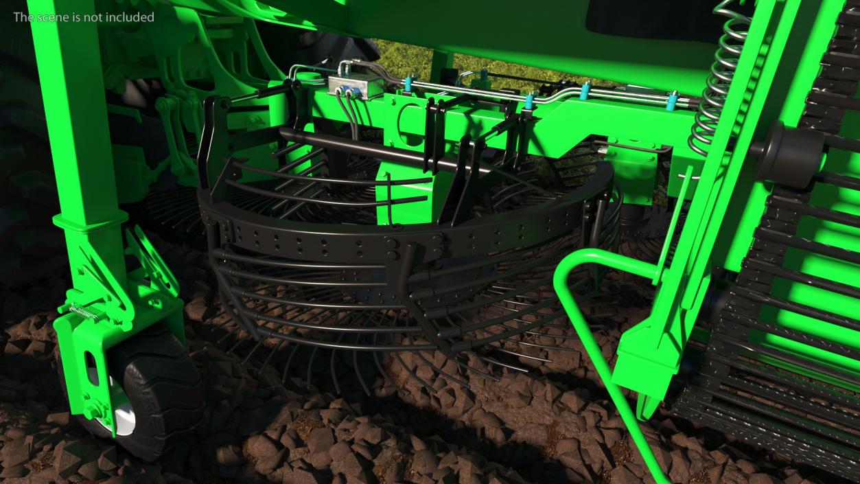 Beet Harvesting Machine Green 3D model