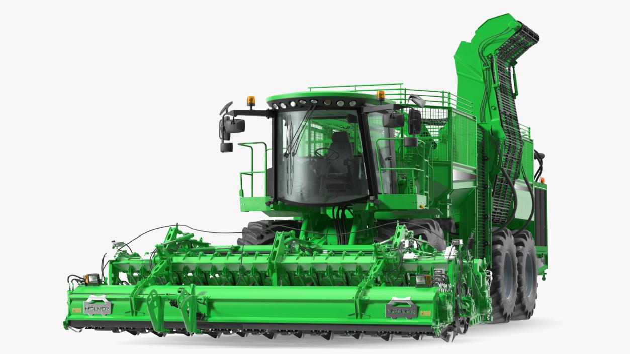 Beet Harvesting Machine Green 3D model