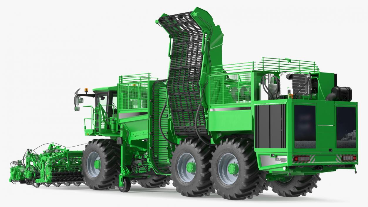 Beet Harvesting Machine Green 3D model