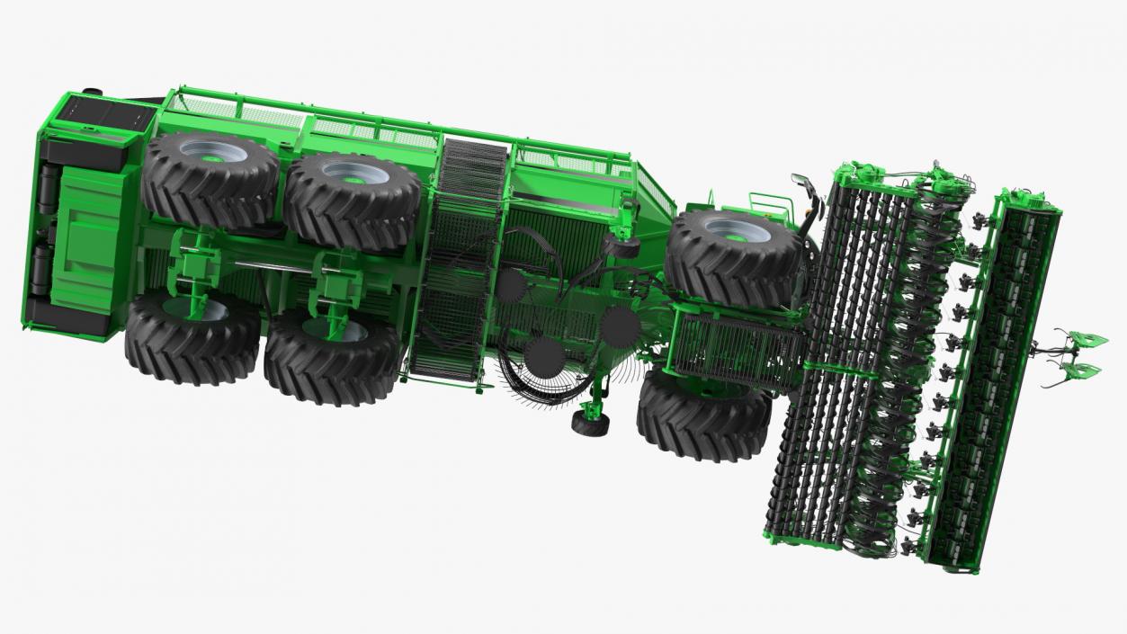 Beet Harvesting Machine Green 3D model