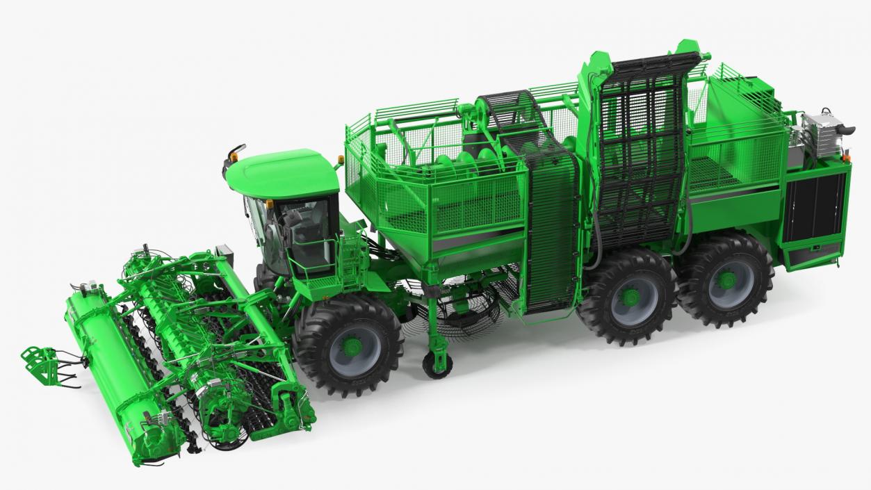 Beet Harvesting Machine Green 3D model