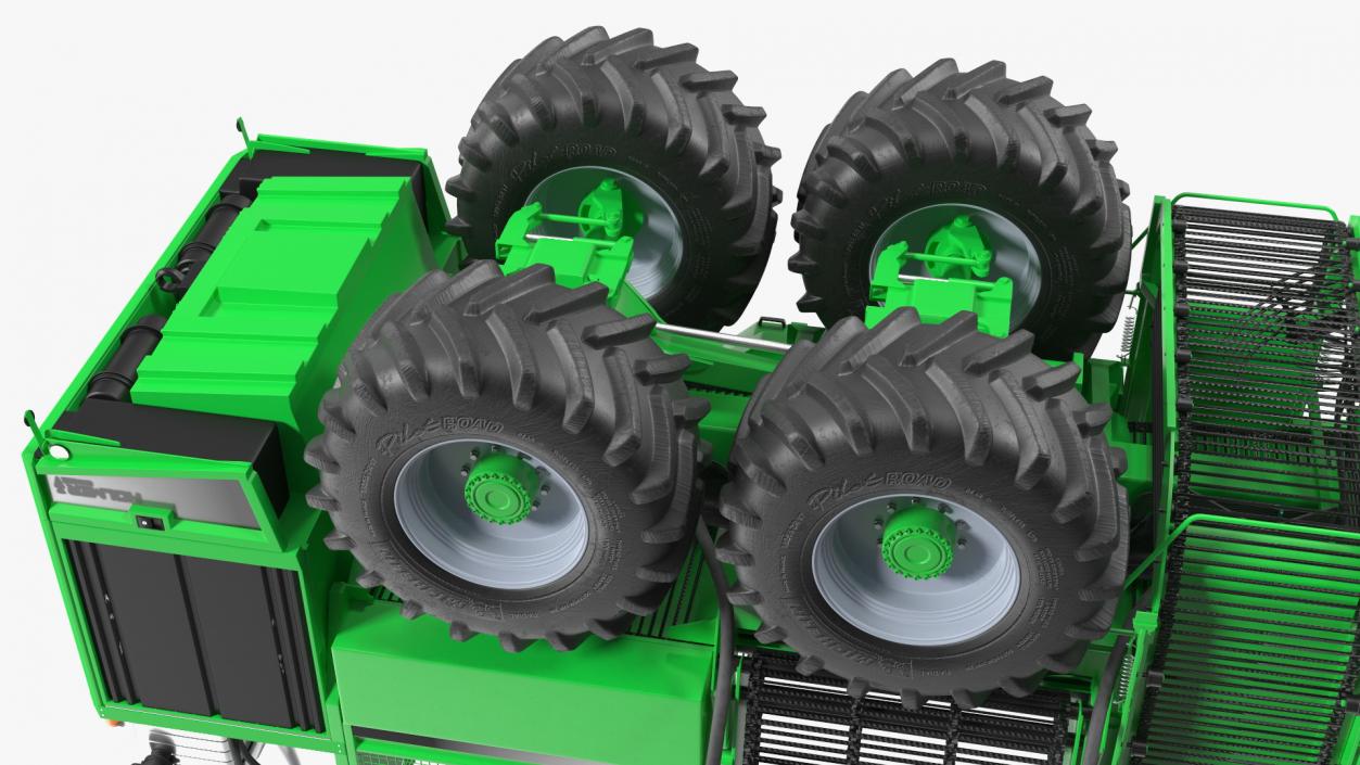 Beet Harvesting Machine Green 3D model